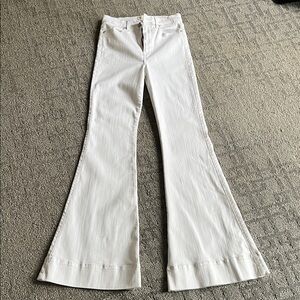Alice and Olivia White Flared Jeans